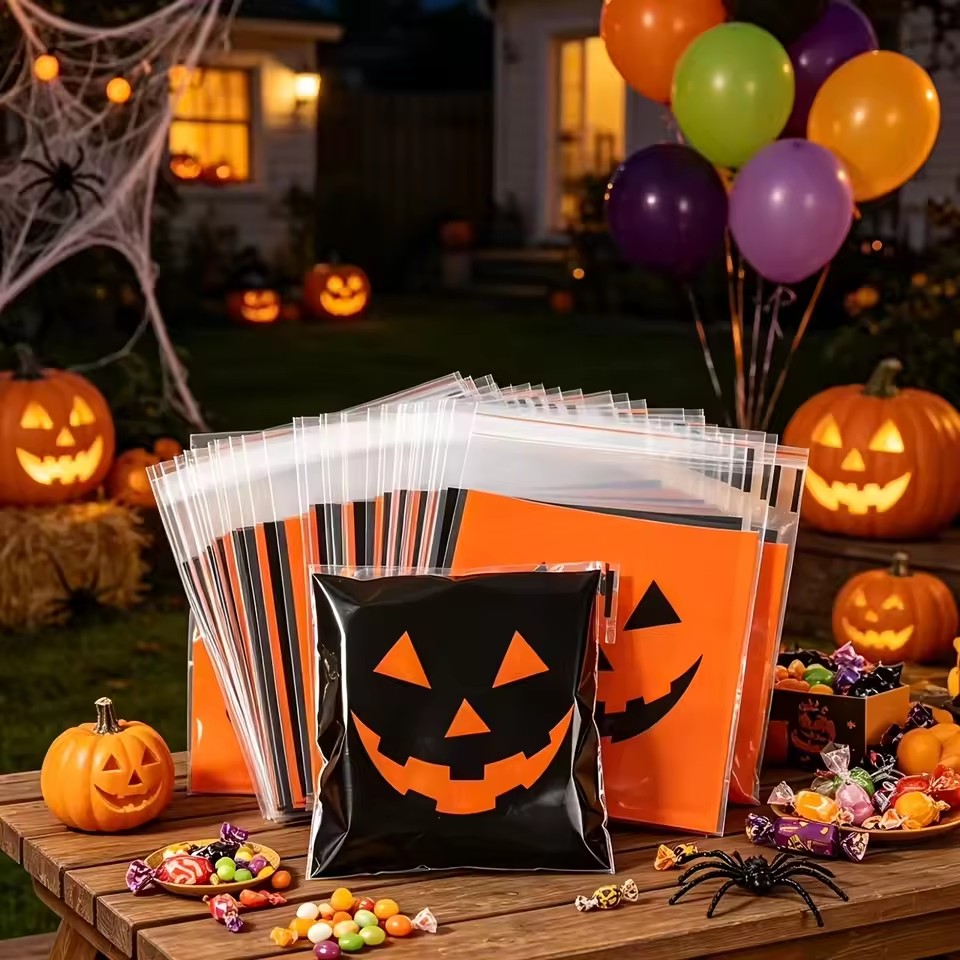 50/100pcs Halloween Black Oran - đánh giá và giá Food Snacks Gifts