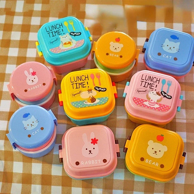 Cute Cartoon Kittyed Bento Lun - đánh giá và giá Food Snacks For Kids