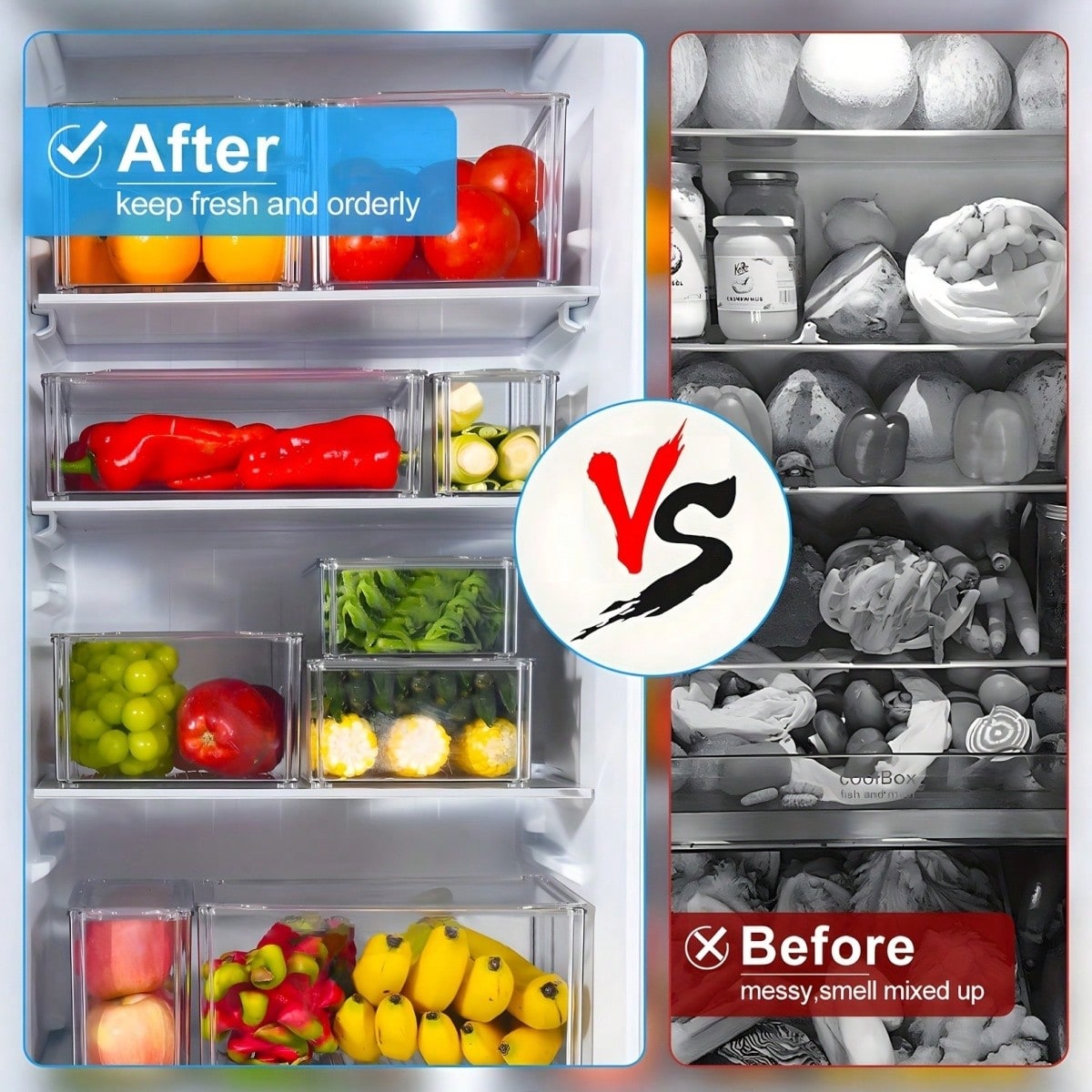 7/14 Pack Stackable Fridge Org - đánh giá và giá Food Snacks Gifts