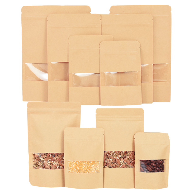 20/50pcs Kraft Paper Zip Lock  - đánh giá và giá Food Snacks Gifts