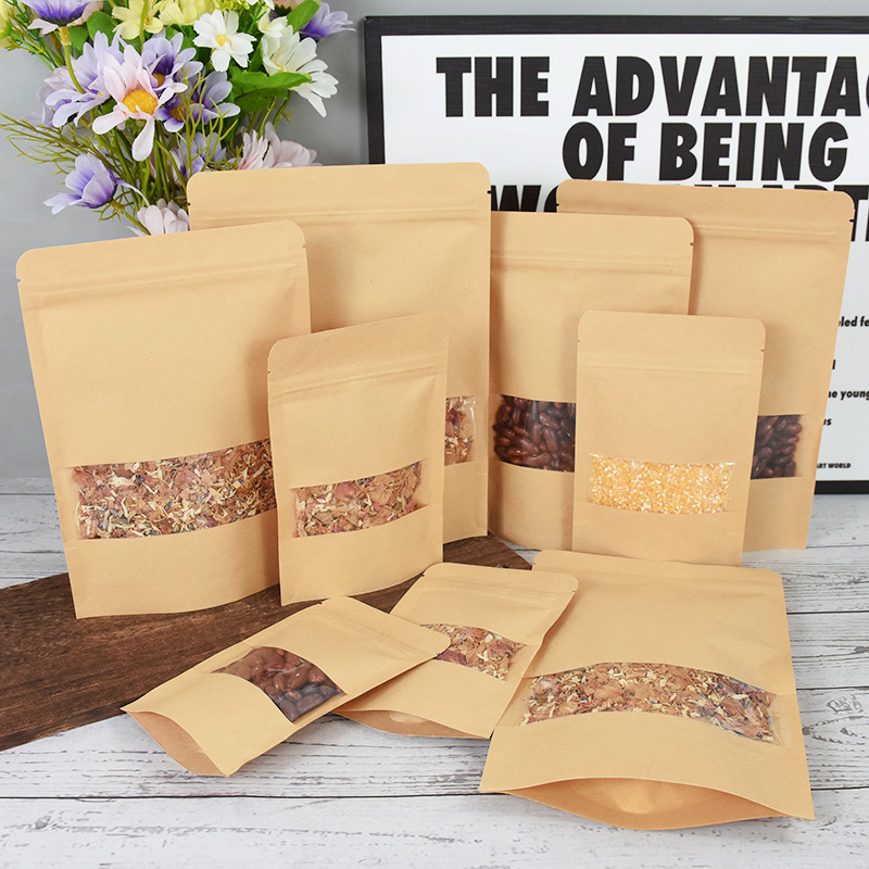 20/50pcs Kraft Paper Zip Lock  - đánh giá và giá Food Snacks Gifts
