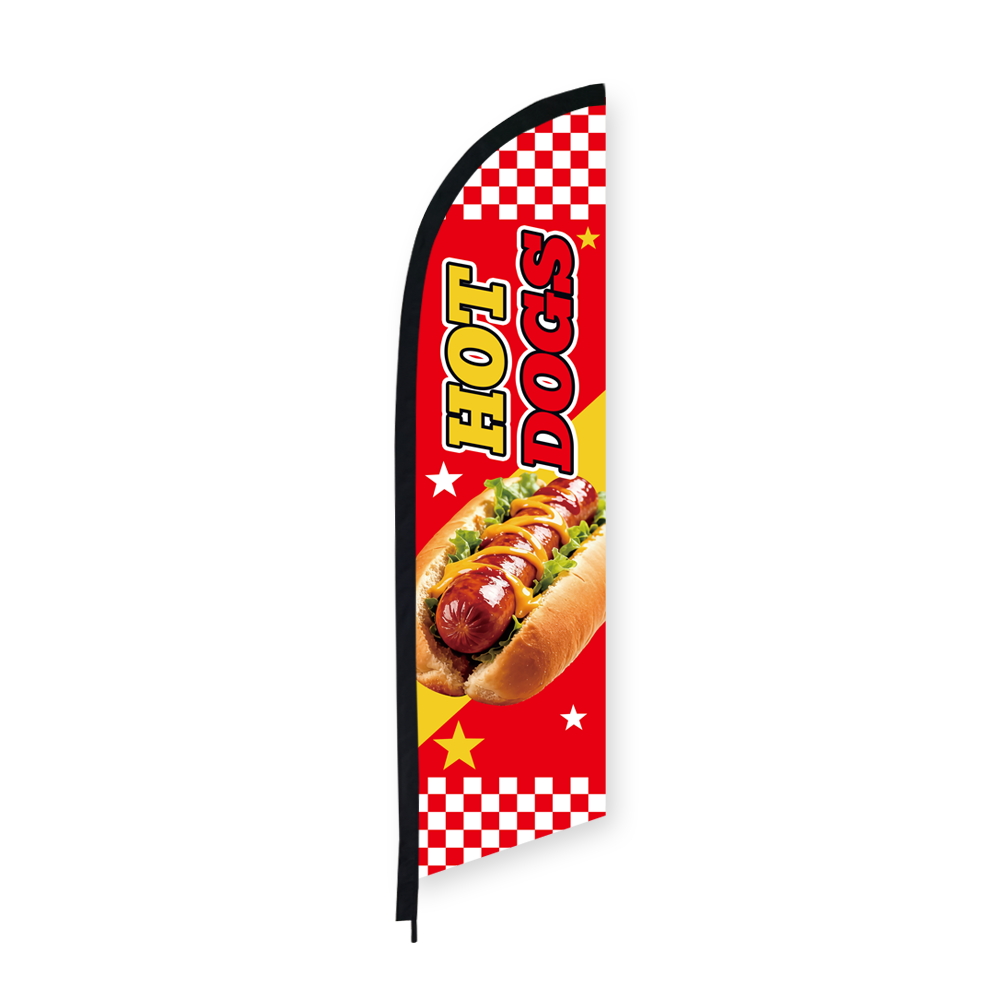 HOT DOGS Feather Flag Bread Wi - đánh giá và giá Food Snacks Banner