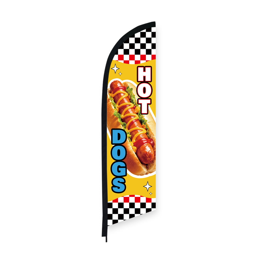 HOT DOGS Feather Flag Bread Wi - đánh giá và giá Food Snacks Banner