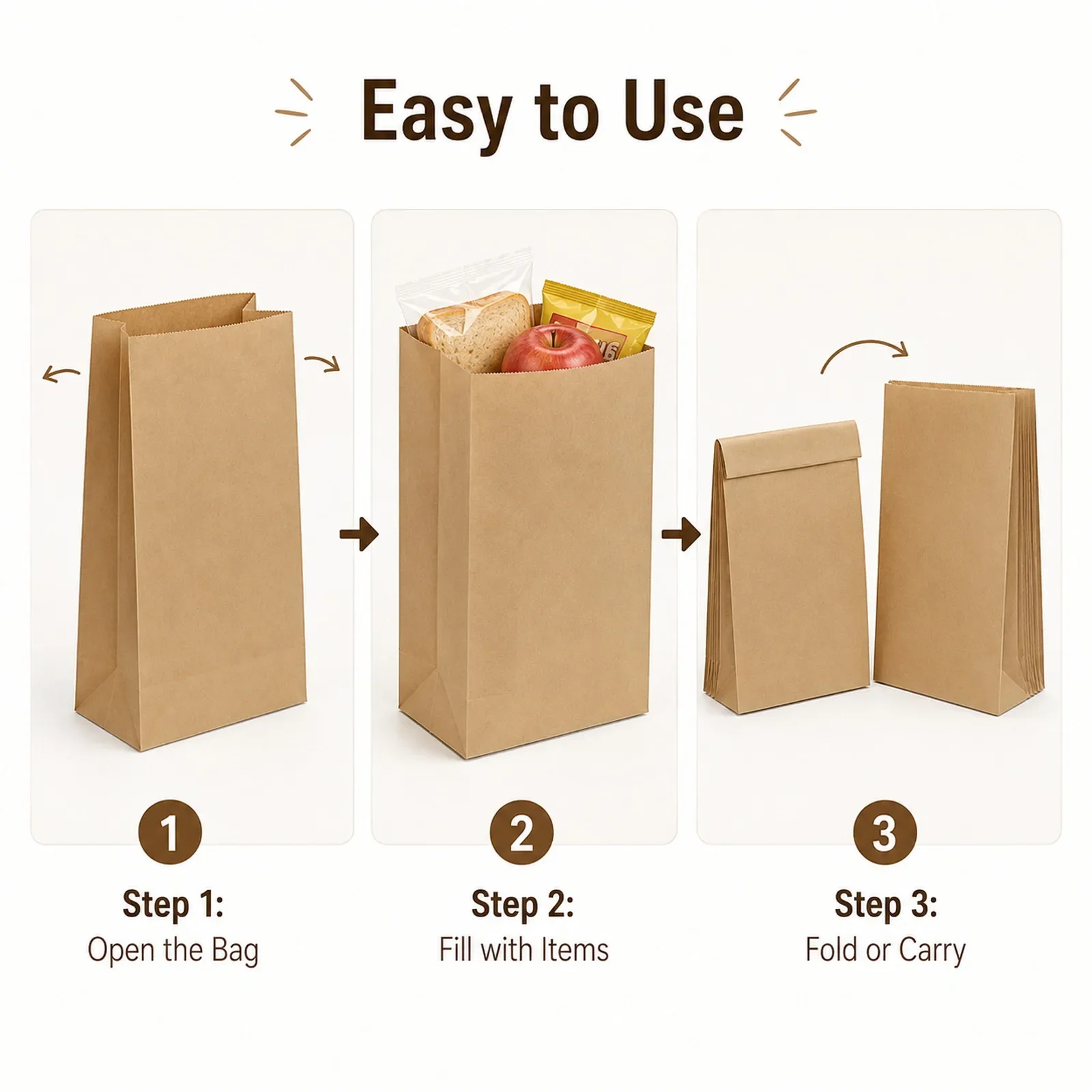 10-30Pcs Small Brown Kraft Pap - đánh giá và giá Food Snacks Gifts