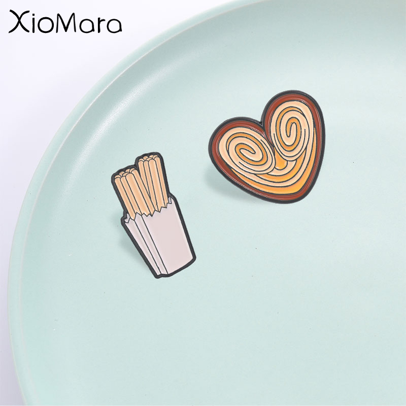 Funny Snack Enamel Pin, Churro - đánh giá và giá Food Snacks Gifts