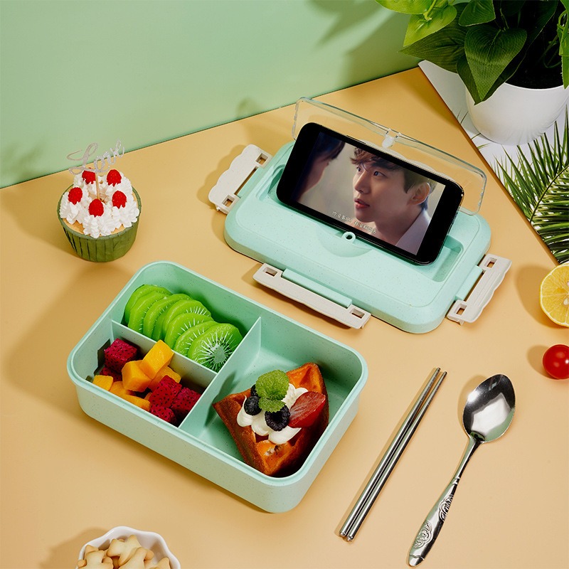 3 Grid Heated Bento Lunch Box  - đánh giá và giá Food Snacks For Kids