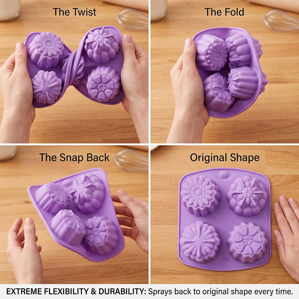 BPA Free 4-Hole Flower Shaped  - đánh giá và giá Healthy Snacks Food